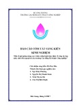 Báo cáo tóm tắt sáng kiến kinh nghiệm: Một số giải pháp nâng cao ý thức chấp hành Quy định về công tác học sinh, sinh viên ngoại trú của trường Cao đẳng Kỹ thuật Công nghiệp