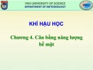 Bài giảng Khí hậu học: Chương 4 – ĐH KHTN Hà Nội