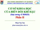 Bài giảng Cơ sở khoa học của biến đổi khí hậu (Đại cương về BĐKH) – Phần II: Bài 8 – ĐH KHTN Hà Nội