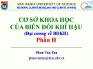 Bài giảng Cơ sở khoa học của biến đổi khí hậu (Đại cương về BĐKH) – Phần II: Bài 12 – ĐH KHTN Hà Nội