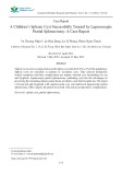 Báo cáo một trường hợp nang lách ở trẻ em được điều trị thành công bằng phẫu thuật nội soi cắt lách bán phần