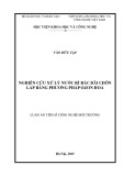 Luận án Tiến sĩ Công nghệ môi trường: Nghiên cứu xử lý nước rỉ rác bãi chôn lấp bằng phương pháp ozon hóa