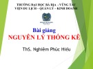 Bài giảng Nguyên lý thống kê: Chương 1 - ThS. Nghiêm Phúc Hiếu
