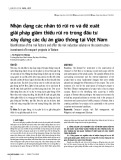 Nhận dạng các nhân tố rủi ro và đề xuất giải pháp giảm thiểu rủi ro trong đầu tư xây dựng các dự án giao thông tại Việt Nam