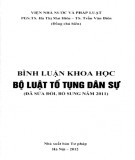 Bình luận khoa học bộ luật tố tụng dân sự năm 2004 sửa đổi, bổ sung năm 2011: Phần 1