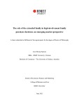 Thesis for the degree of Master of Doctor of Philosophy: The role of the extended family in high-involvement family purchase decisions: an emerging market perspective