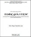 Bài giảng Toán giải tích: Phần 1 - Trường CĐ Cộng đồng Đồng Tháp