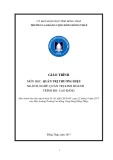 Giáo trình Quản trị thương hiệu (Nghề: Quản trị kinh doanh - Cao đẳng) - Trường CĐ Cộng đồng Đồng Tháp