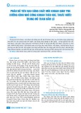 Phân bố tiêu hao công suất mũi khoan quay PDC đường kính nhỏ dùng khoan tháo khí, thoát nước trong mỏ than hầm lò