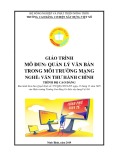 Giáo trình Quản lý văn bản trong môi trường mạng (Nghề: Văn thư hành chính - Cao đẳng) - Trường Cao đẳng Cơ điện Xây dựng Việt Xô