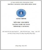 Giáo trình Bảo hiểm (Nghề: Kế toán - Cao đẳng): Phần 2 - Trường Cao đẳng Cộng đồng Đồng Tháp