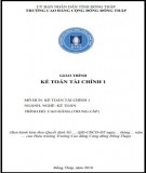 Giáo trình Kế toán tài chính 1 (Nghề: Kế toán - Cao đẳng): Phần 2 - Trường Cao đẳng Cộng đồng Đồng Tháp