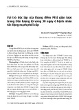 Vai trò độc lập của thang điểm PESI giản lược trong tiên lượng tử vong 30 ngày ở bệnh nhân tắc động mạch phổi cấp