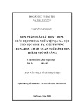 Luận văn Thạc sĩ Giáo dục học: Biện pháp quản lý hoạt động giáo dục phòng ngừa tệ nạn xã hội cho học sinh tại các trường trung học cơ sở quận Ngũ Hành Sơn thành phố Đà Nẵng