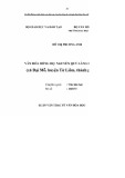 Luận văn Thạc sĩ Văn hóa học: Văn hóa dòng họ Nguyễn Quý làng Đại Mỗ (xã Đại Mỗ, huyện Từ Liêm, thành phố Hà Nội)