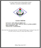 Giáo trình Kỹ thuật điện tử (Nghề: Kỹ thuật máy lạnh và điều hòa không khí - Cao đẳng): Phần 1 - Trường Cao đẳng nghề Đồng Tháp