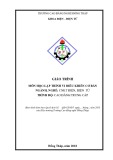 Giáo trình Lập trình vi điều khiển cơ bản (Nghề: Công nghệ kỹ thuật Điện-Điện tử - CĐ/TC) - Trường Cao đẳng nghề Đồng Tháp