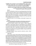 Nghiên cứu cơ sở lý luận về bồi dưỡng kiến thức, kỹ năng theo yêu cầu vị trí việc làm nghiệp vụ chuyên ngành tài nguyên và môi trường