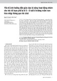 Yếu tố ảnh hưởng đến giáo dục kĩ năng hoạt động nhóm cho trẻ rối loạn phổ tự kỉ 5 - 6 tuổi ở trường mầm non hòa nhập thông qua trò chơi