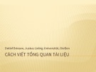 Cách viết tổng quan tài liệu