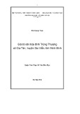 Luận văn Thạc sĩ Văn hóa học: Giá trị văn hóa đình Trùng Thượng xã Gia Tân, huyện Gia Viễn, tỉnh Ninh Bình