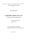 Luận văn Thạc sĩ Văn hóa học: Lễ hội đền Chính làng Vân (xã Vân Hà, huyện Việt Yên, tỉnh Bắc Giang)