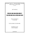 Luận văn Thạc sĩ Văn hóa học: Văn hóa làng khoa bảng Nhân Lý (thị trấn Nam Sách, huyện Nam Sách)