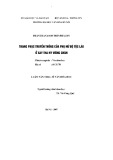 Luận văn Thạc sĩ Văn hóa học: Trang phục truyền thống của phụ nữ bộ tộc Lào ở Xay Thany Viêng Chăn