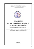 Giáo trình Thiết kế áo sơ mi, quần âu (Nghề: May thời trang - Trình độ CĐ/TC) - Trường Cao đẳng Nghề An Giang