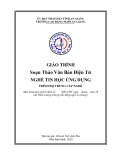 Giáo trình Soạn thảo văn bản điện tử (Nghề: Tin học ứng dụng - Trình độ Trung cấp) - Trường Cao đẳng Nghề An Giang