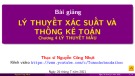 Bài giảng Lý thuyết xác suất và thống kê toán - Chương 4: Lý thuyết mẫu