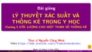 Bài giảng Lý thuyết xác suất và thống kê trong y học - Chương 5: Ước lượng cho một tham số thống kê