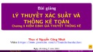 Bài giảng Lý thuyết xác suất và thống kê toán - Chương 6: Kiểm định giả thuyết thống kê