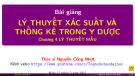 Bài giảng Xác suất và thống kê trong y dược - Chương 4: Lý thuyết mẫu