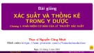 Bài giảng Xác suất và thống kê trong y dược - Chương 1: Khái niệm cơ bản của lý thuyết xác suất