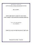 Tóm tắt luận án Tiến sĩ Lịch sử Việt Nam: Những biến đổi của đội ngũ công nhân công nghiệp ở Thành phố Hồ Chí Minh (2000-2015)