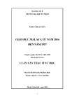 Luận văn Thạc sĩ Lịch sử: Giáo dục Malaya từ năm 1816 đến năm 1957