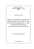 Luận văn Thạc sĩ Khoa học: Nghiên cứu ảnh hưởng của một số nhân tố sinh thái đến sự sinh trưởng của cây Ba kích tím (Morinda officinalis How) in vitro tại phường Hòa Khánh Nam, quận Liên Chiểu, thành phố Đà Nẵng