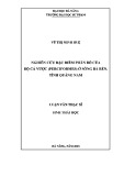 Luận văn Thạc sĩ Khoa học: Nghiên cứu đặc điểm phân bố của bộ cá Vược (Perciformes) ở sông Bà Rén, tỉnh Quảng Nam