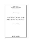 Luận văn Thạc sĩ Toán giải tích: Hàm lồi trên đường thẳng thực và một số ứng dụng