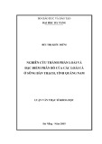 Luận văn Thạc sĩ Khoa học: Nghiên cứu thành phần loài và đặc điểm phân bố của các loài cá ở sông Bàn Thạch, tỉnh Quảng Nam