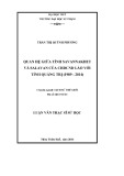 Luận văn Thạc sĩ Lịch sử: Quan hệ giữa tỉnh Savannakhet và Salavan của CHDCND Lào với tỉnh Quảng Trị (1989-2014)