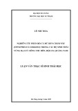 Luận văn Thạc sĩ Sinh thái học: Nghiên cứu phân bố của cá Mú đen chấm nâu (Epinephelus coioides) trong các hệ sinh thái vùng hạ lưu sông Thu Bồn, Hội An, Quảng Nam