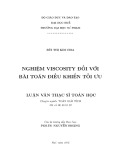 Luận văn Thạc sĩ Toán học: Nghiệm viscosity đối với bài toán điều khiển tối ưu