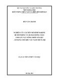 Luận án Tiến sĩ Thủy văn học: Nghiên cứu cải tiến mô hình MARINE để mô phỏng và dự báo dòng chảy cho lưu vực sông thiếu số liệu - Áp dụng cho khu vực Nam Trung Bộ