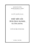 Luận văn Thạc sĩ Toán học: Phép biến đổi tích phân Hankel và ứng dụng