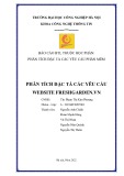 Báo cáo bài tập lớn Phân tích đặc tả các yêu cầu phần mềm: Phân tích đặc tả các yêu cầu website freshgarden.vn