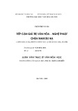 Luận văn Thạc sĩ Văn hóa học: Tiếp cận giá trị văn hóa - nghệ thuật chùa Nam Dư Hạ