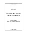 Luận văn Thạc sĩ Khoa học xã hội và nhân văn: Đặc điểm truyện ngắn trung đại Việt Nam