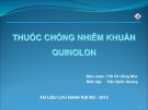 Bài giảng Thuốc chống nhiễm khuẩn Quinolon - ThS. Võ Hồng Nho